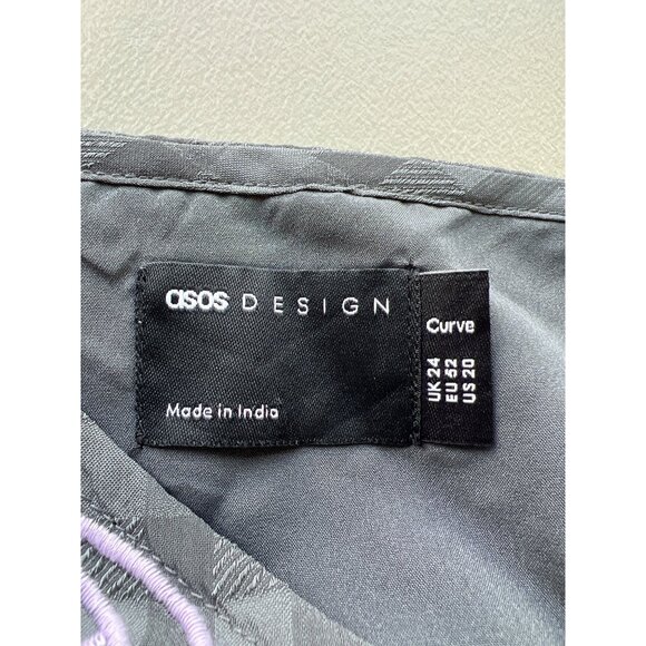 ASOS Design Curve Dress Plus Size 20 Embroidered Long Sleeve Pleated Elegant NEW - Picture 5 of 11